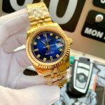 Copy Rolex Datejust Yellow Gold Jubilee Blue Face 36mm Watch Citizen 8215